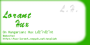 lorant hux business card